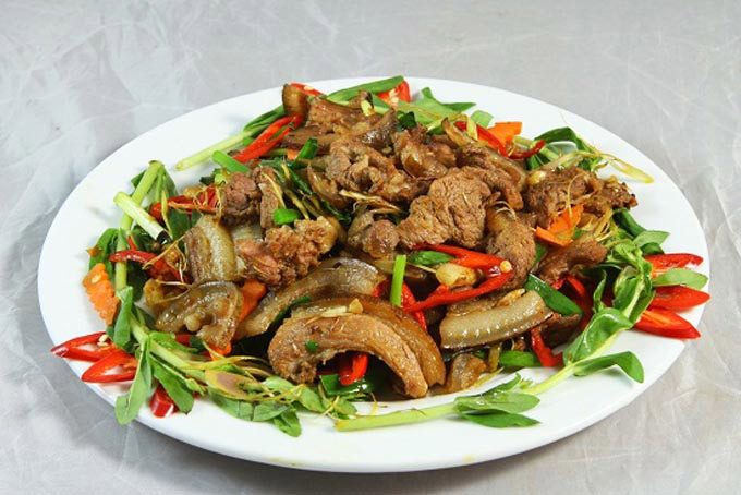 Thịt heo xào lăn Thịt heo xào lăn