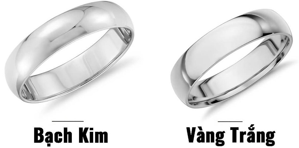 Bạch kim có phải là vàng trắng không?