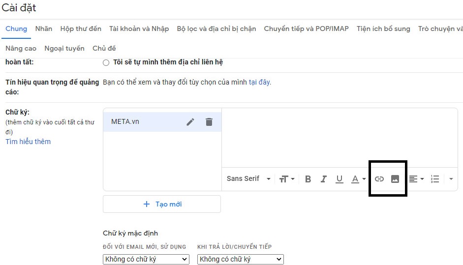 Cách tạo chữ ký Gmail Cách tạo chữ ký Gmail