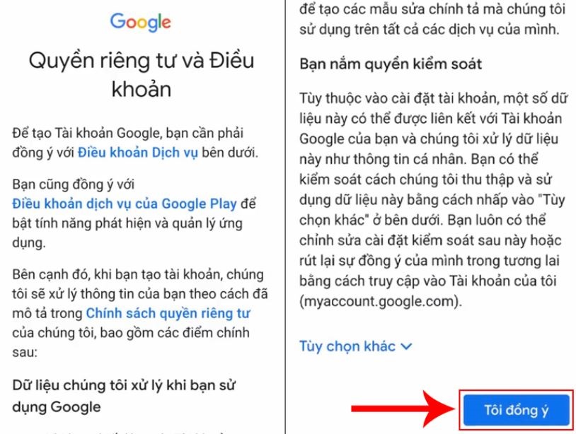 Cách tạo tài khoản Gmail trên điện thoại Android