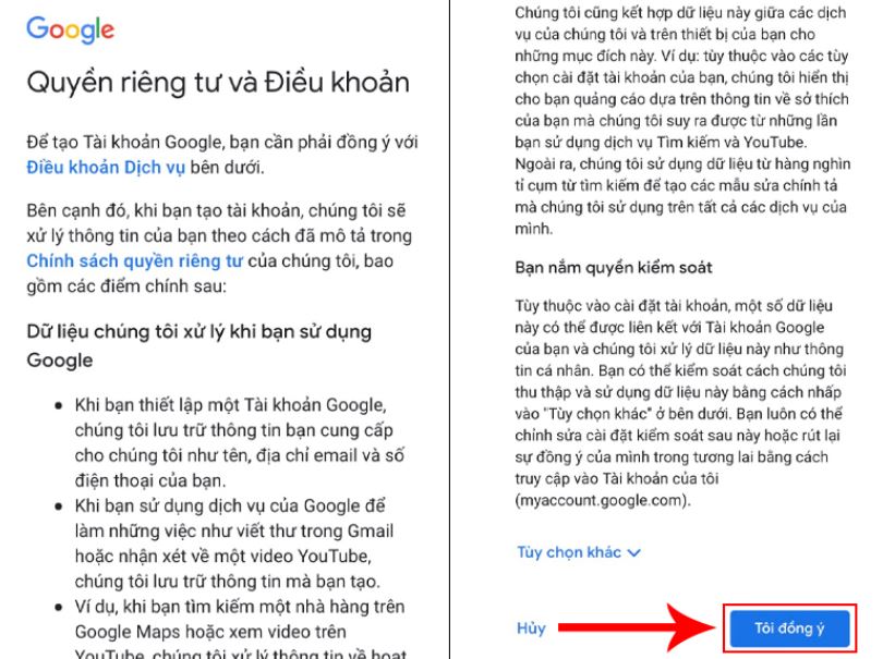 Cách tạo tài khoản Gmail trên điện thoại iPhone