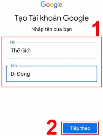 Cách tạo tài khoản Gmail trên điện thoại Android