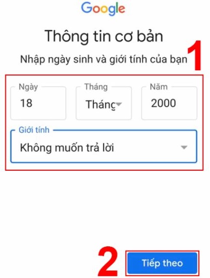Cách tạo tài khoản Gmail trên điện thoại Android
