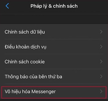 Cách vô hiệu hóa Messenger