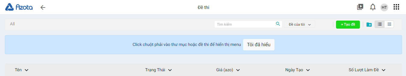 Cách tạo bài kiểm tra trên Azota Cách tạo bài kiểm tra trên Azota
