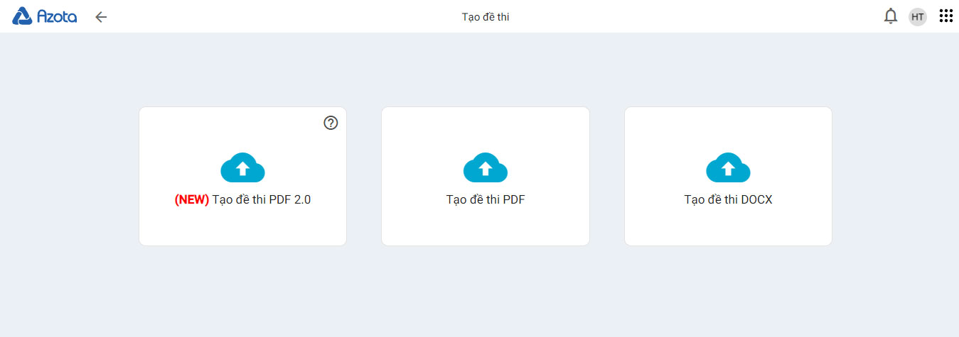 Cách tạo bài kiểm tra trên Azota Cách tạo bài kiểm tra trên Azota