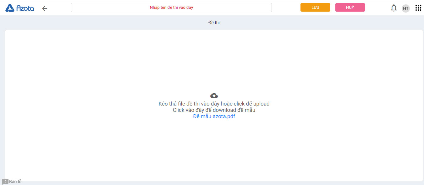 Cách tạo bài kiểm tra trên Azota Cách tạo bài kiểm tra trên Azota