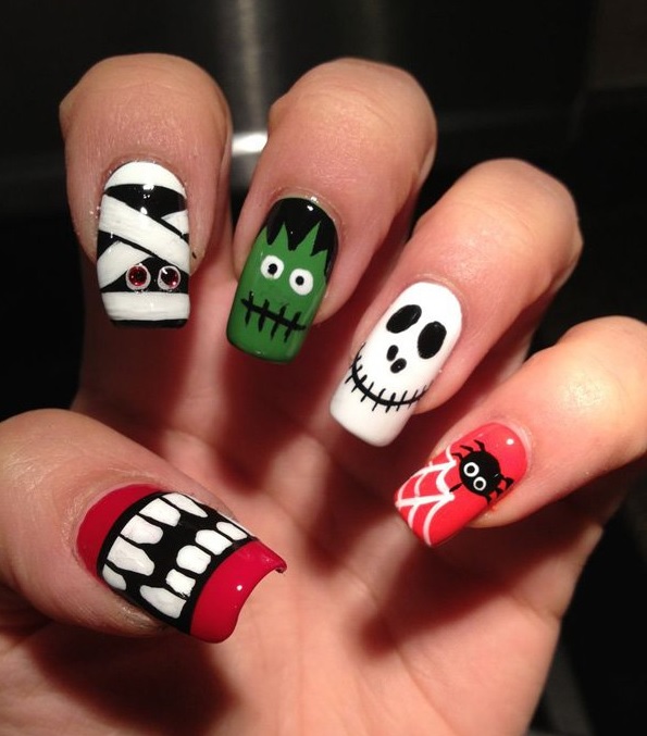 Mẫu móng tay Halloween dễ thương