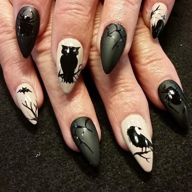 Mẫu nail Halloween đẹp "ma mị"