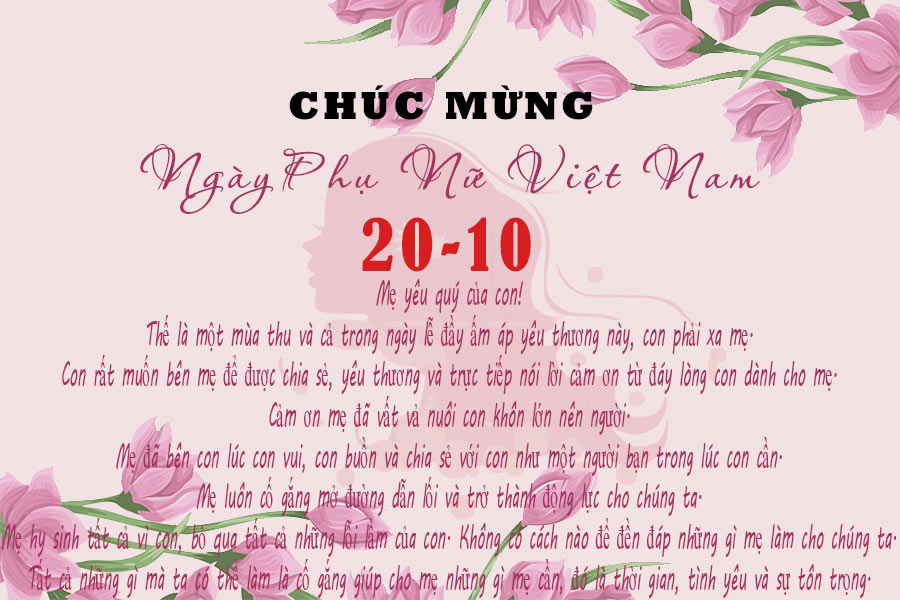 Hình ảnh thư chúc mừng 20-10 3 Hình ảnh thư chúc mừng 20-10 3