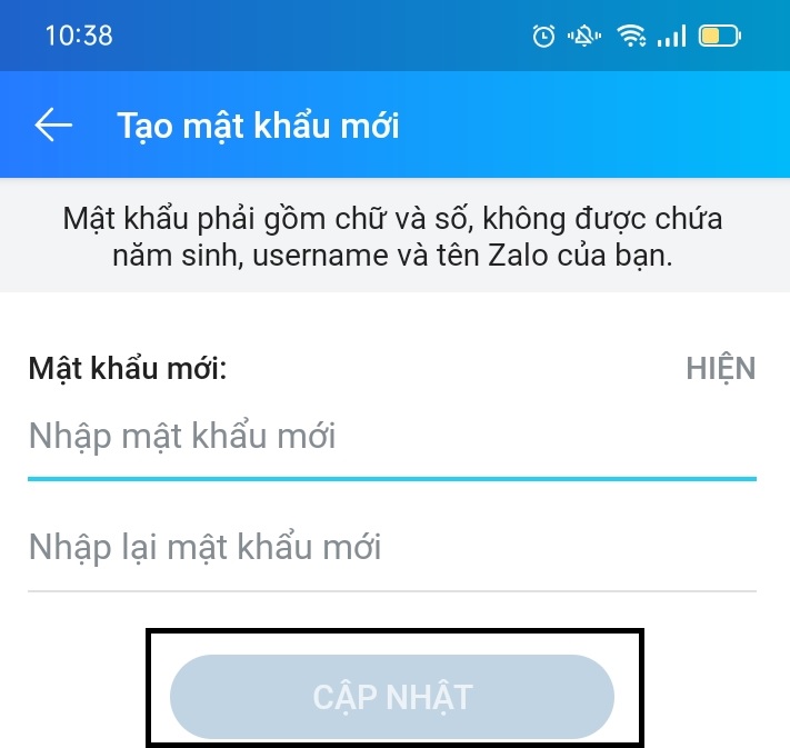 Cách lấy lại mật khẩu Zalo Cách lấy lại mật khẩu Zalo