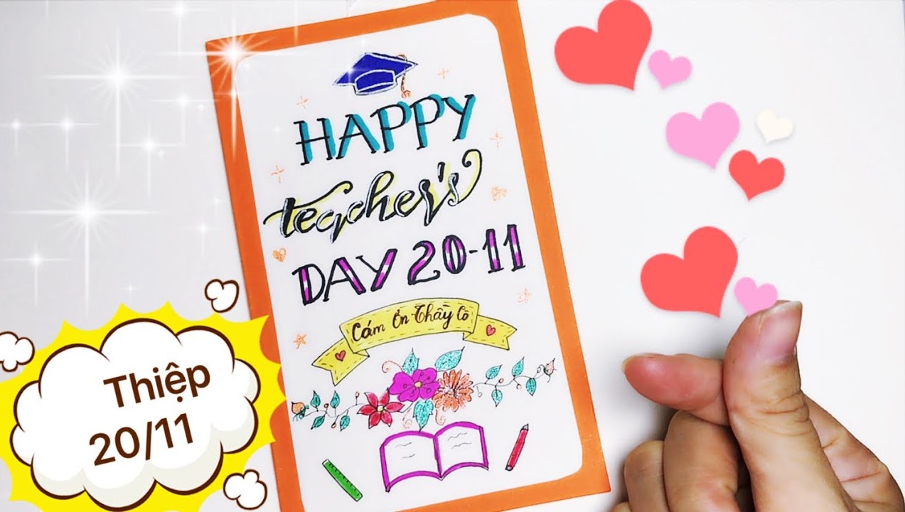Những mẫu thiệp tri ân cảm ơn thầy cô nhân ngày 20/11 đẹp nhất
