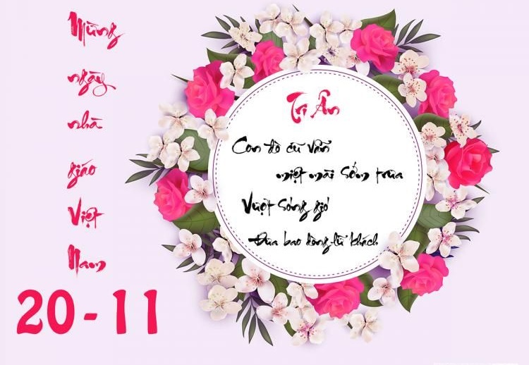 Những mẫu thiệp tri ân cảm ơn thầy cô nhân ngày 20/11 đẹp nhất
