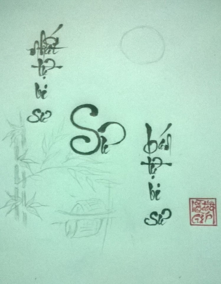 Hình ảnh câu đối thư pháp hay về thầy cô