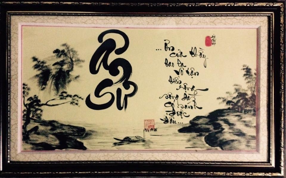 Hình ảnh câu đối thư pháp hay về thầy cô