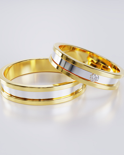 Nhẫn cưới vàng tây Nhẫn cưới vàng tây