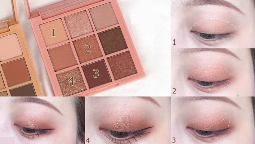 Cách đánh phấn mắt tone hồng đất ngọt ngào