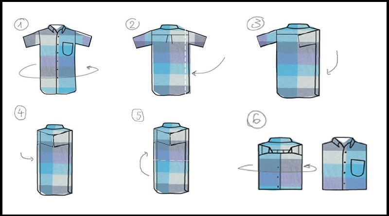 Cách gấp áo sơ mi ngắn tay Cách gấp áo sơ mi ngắn tay