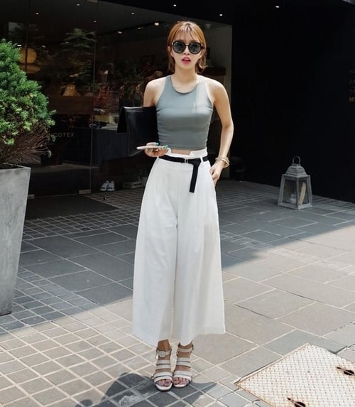 Cách phối đồ với quần ống rộng cho nữ đẹp cá tính Cách phối đồ với quần ống rộng cho nữ đẹp cá tính