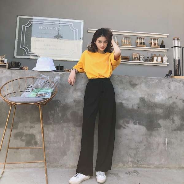 Cách phối đồ với quần ống rộng cho nữ đẹp cá tính Cách phối đồ với quần ống rộng cho nữ đẹp cá tính