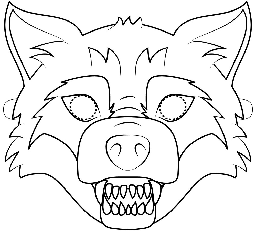 Mặt nạ Halloween tô màu Mặt nạ Halloween tô màu