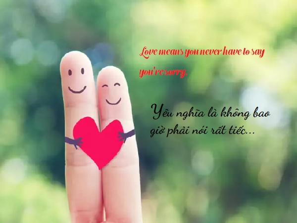 Stt tiếng Anh ngắn hay về tình yêu