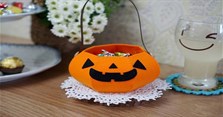 Cách làm túi, giỏ bí ngô đựng kẹo Halloween siêu đẹp