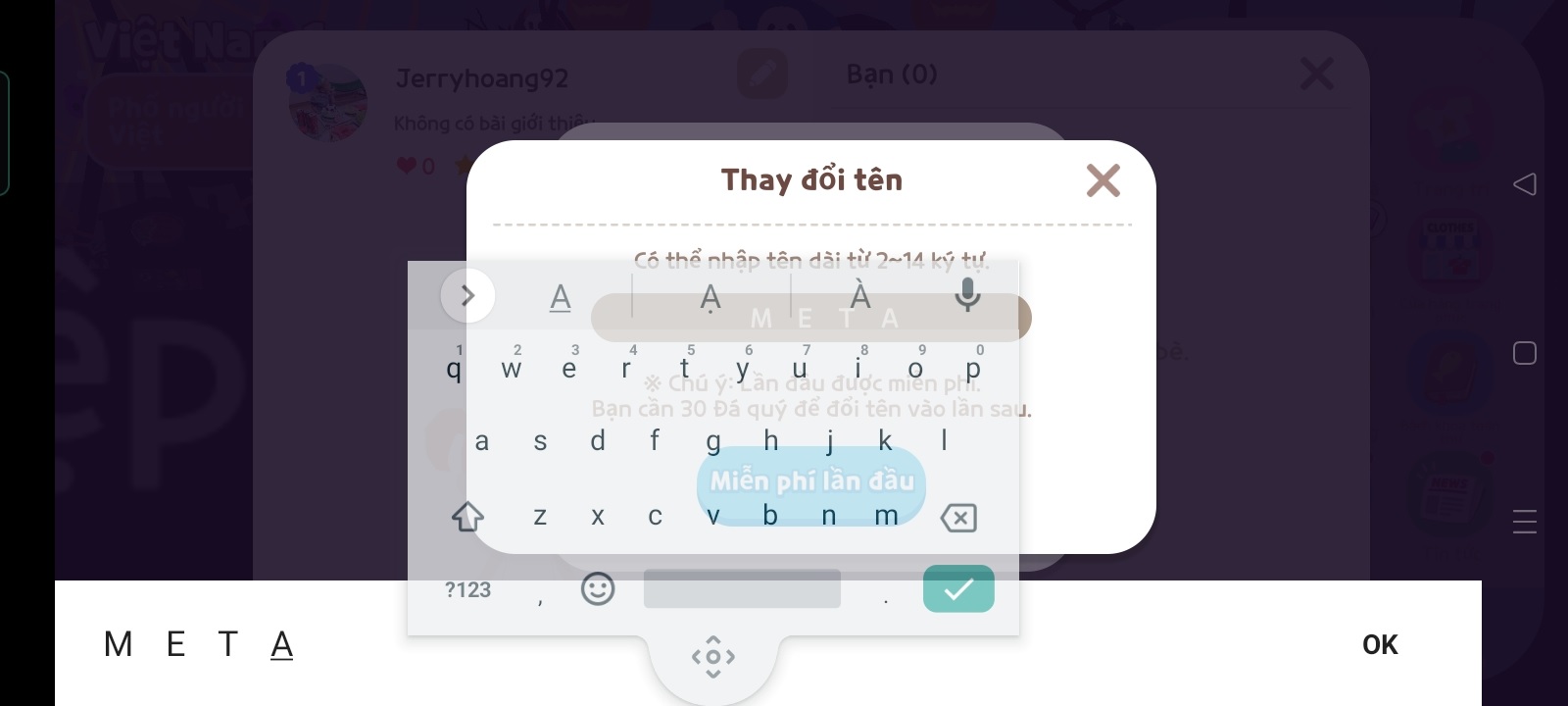 Cách đặt tên có khoảng trống 