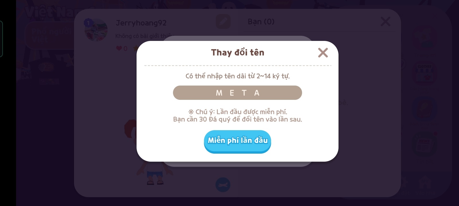 Cách đặt tên có khoảng trống 