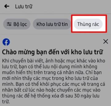 Lấy lại bài viết đã xóa trên Facebook