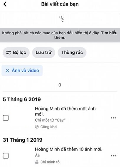 Cách xóa hết tất cả bài viết trên Facebook nhanh nhất bằng điện thoại