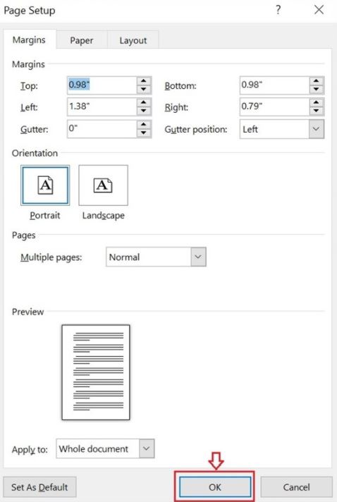 Cách căn chỉnh lề chuẩn trong Word 2007, 2010, 2013, 2016, 2019