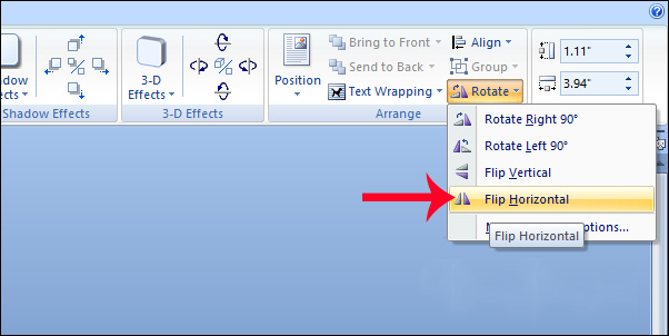 Chọn Arrange trên thanh công cụ Chọn Arrange trên thanh công cụ