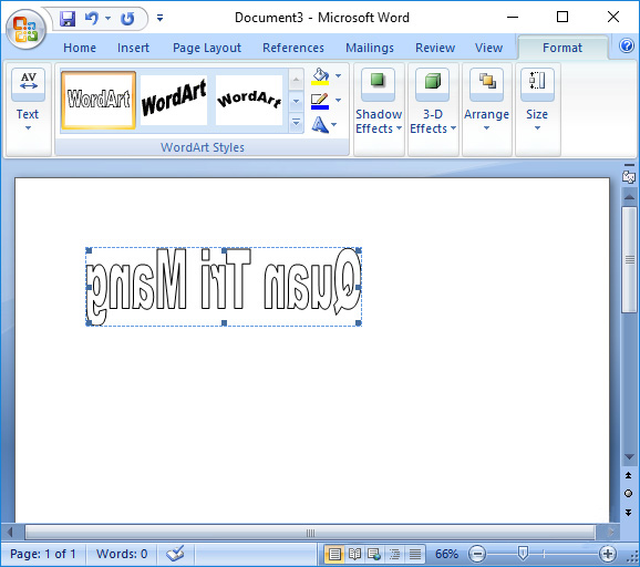 Kết quả dòng chữ xoay ngược Kết quả dòng chữ xoay ngược