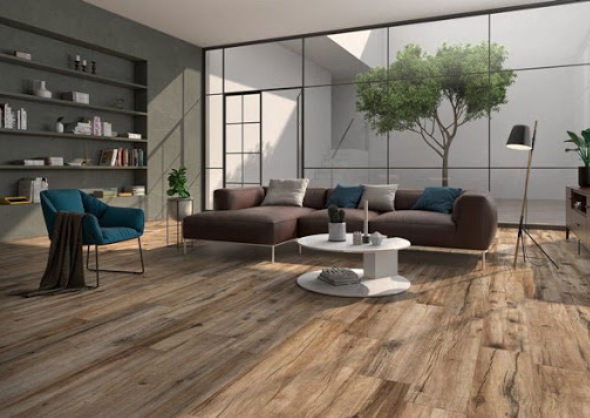 Mẫu gạch lát nền đẹp 2021 cho phòng khách