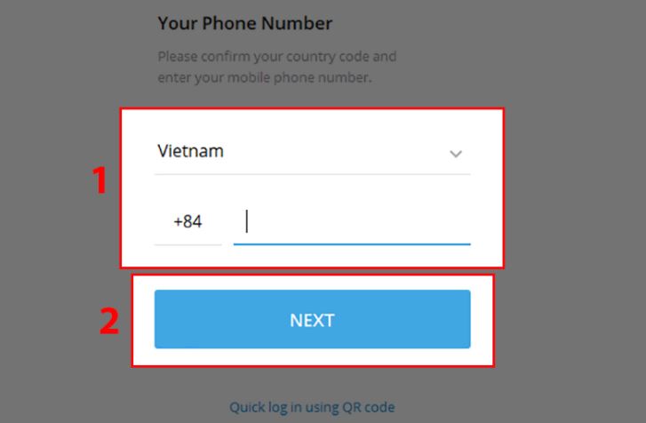 Cách đăng nhập Telegram bằng số điện thoại