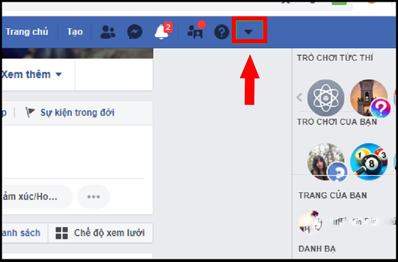 Truy cập ứng dụng Facebook trên máy tính