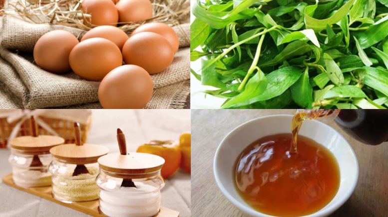 Nguyên liệu làm trứng gà nướng bằng nồi chiên không dầu