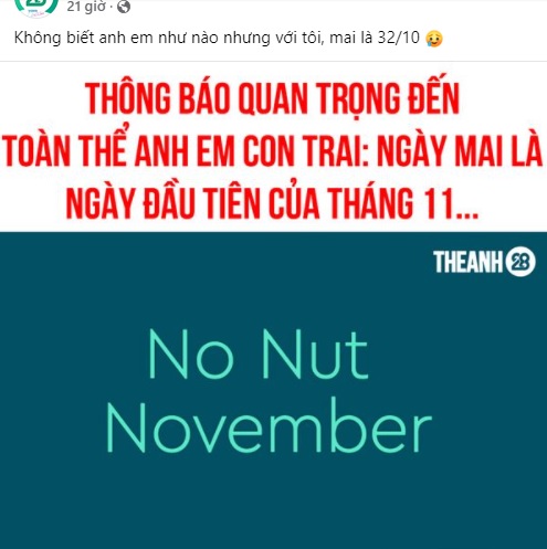 Tháng 11 là tháng gì đối với đàn ông con trai