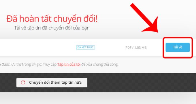 Cách chuyển file Excel sang PDF online