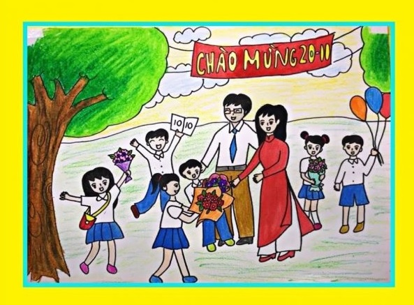 Cách vẽ tranh 20/11 Cách vẽ tranh 20/11