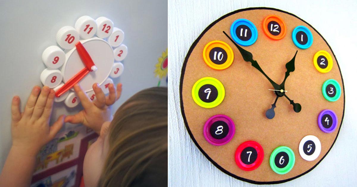 Làm đồng hồ từ nắp chai nhựa