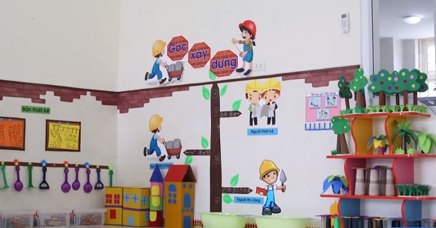 Cách bố trí, trang trí góc lớp học mầm non