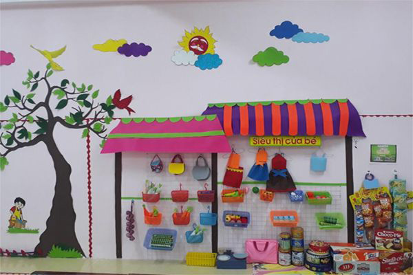Trang trí lớp học trẻ mầm non theo hướng mở