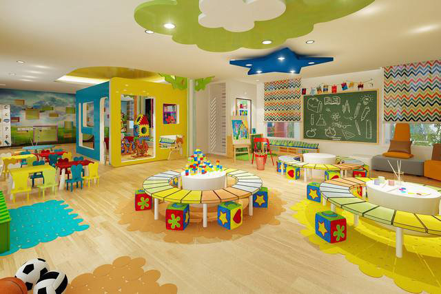 Trang trí lớp học mầm non theo hướng hiện đại 1