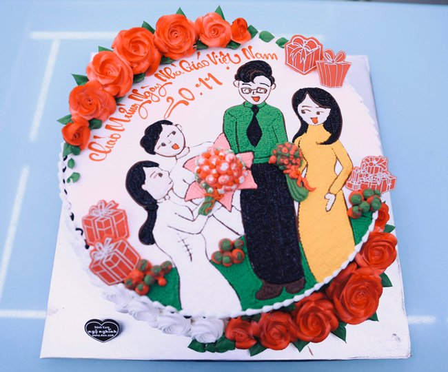 Mẫu bánh kem 20/11 mừng ngày Nhà giáo Việt Nam đẹp nhất