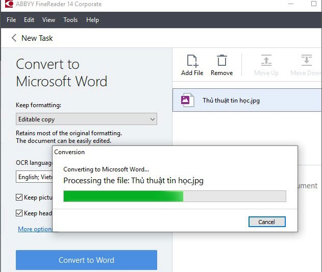 Cách chuyển từ file ảnh sang Word Cách chuyển từ file ảnh sang Word