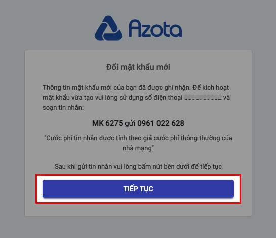 Nhấn chọn Tiếp tục Nhấn chọn Tiếp tục