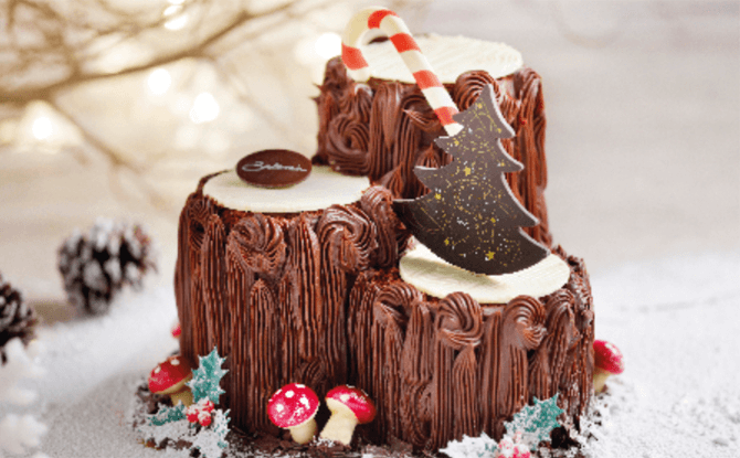 Bánh kem khúc cây Noel Bánh kem khúc cây Noel