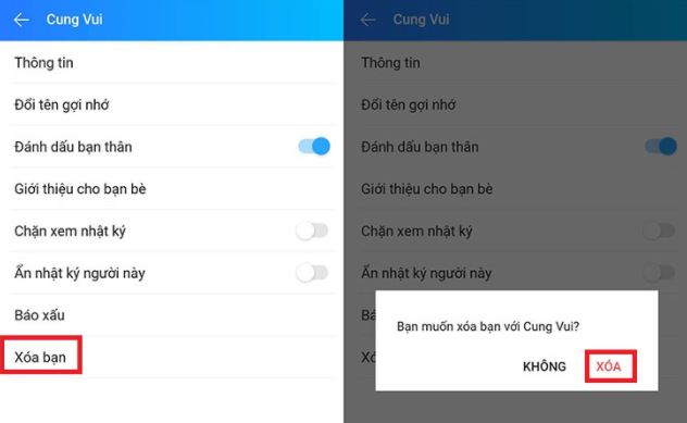 Cách hủy kết bạn trên Zalo cho điện thoại